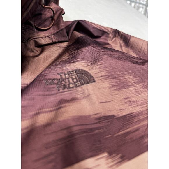 The North Face Venture 2 Rain Jacket XXL Maroon Abstract Print Waterproof Hooded - Picture 3 of 13